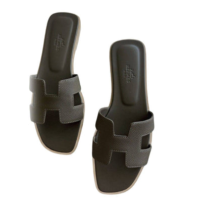 Hermes Oran Sandals Étoupe
