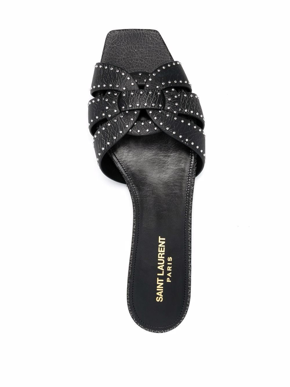 Saint Laurent Tribute Studded Flat Sandals