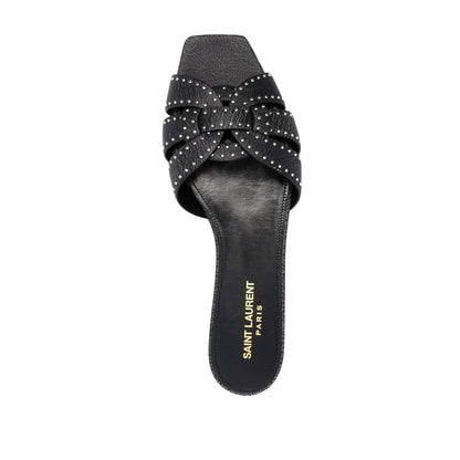 Saint Laurent Tribute Studded Flat Sandals