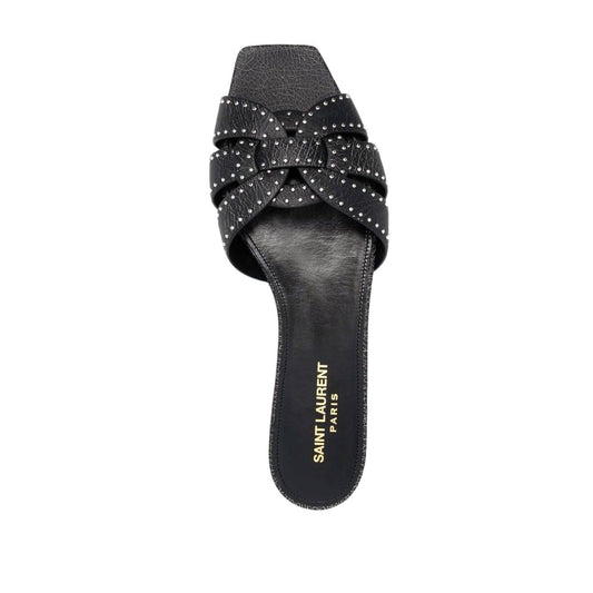 Saint Laurent Tribute Studded Flat Sandals