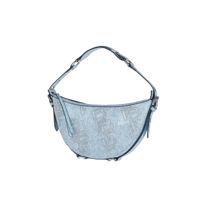 BY FAR Gib denim shoulder bag