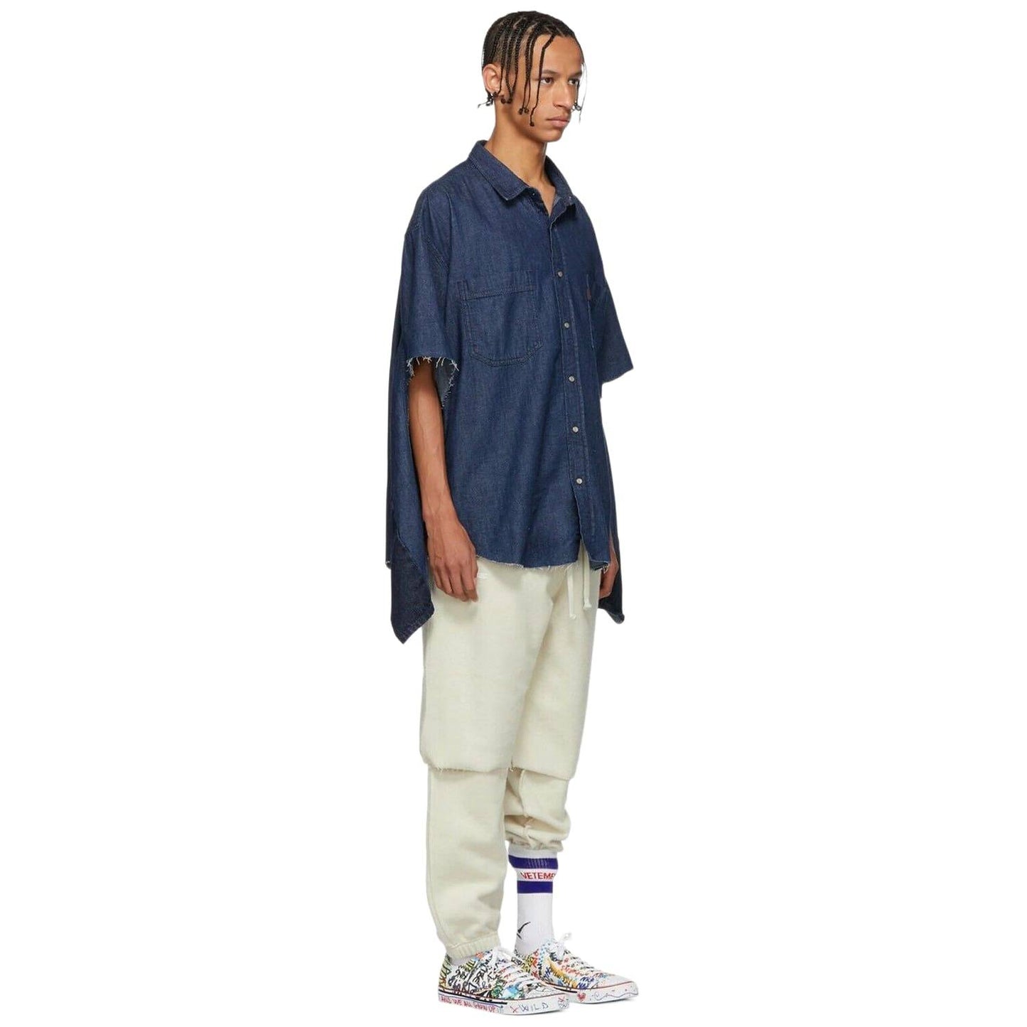 VETEMENTS Navy Levi's Edition Oversized Denim Shirt. Size A. Retail Price 1865$
