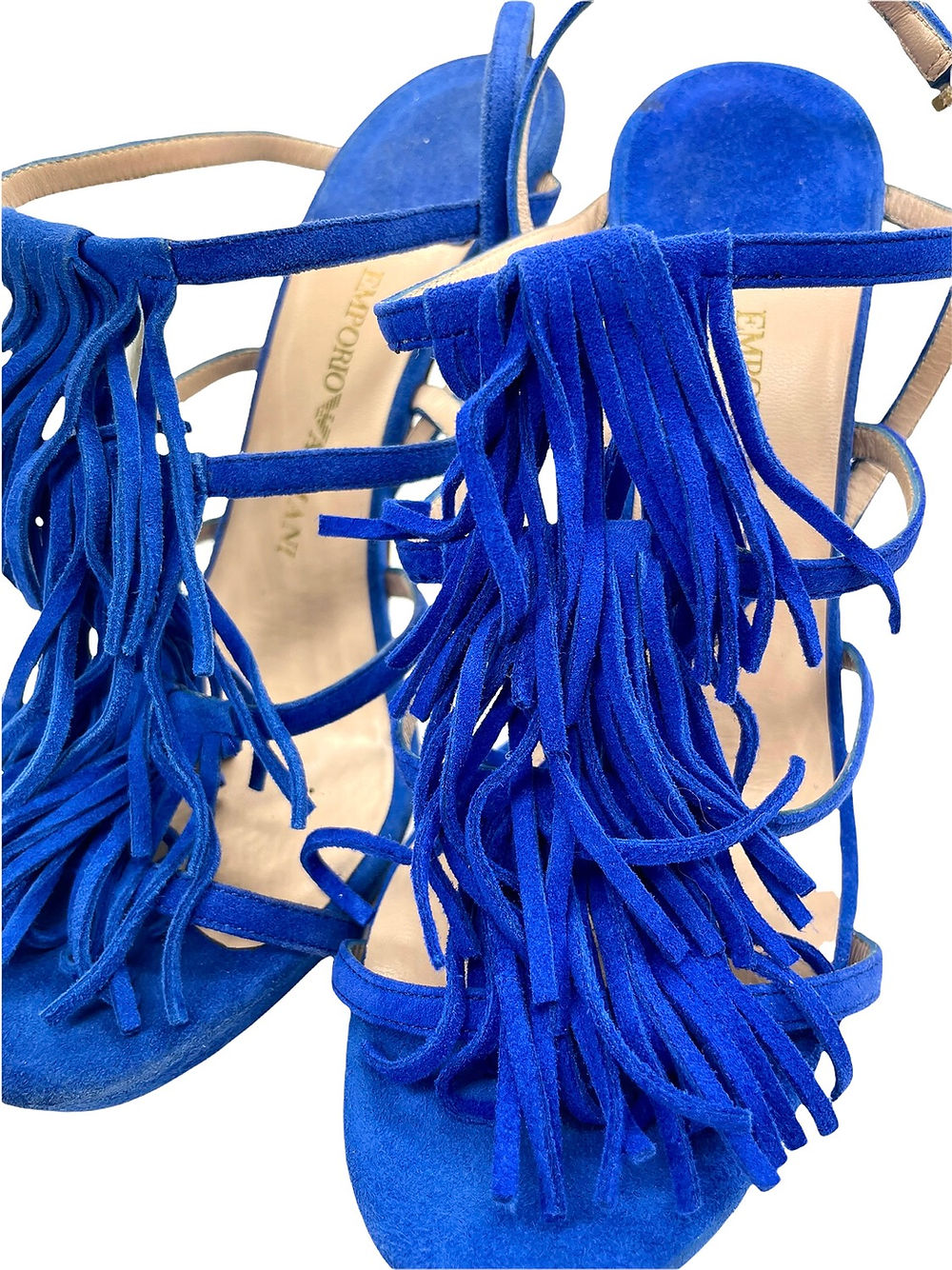 EMPORIO ARMANI BLUE TASSEL HEELS