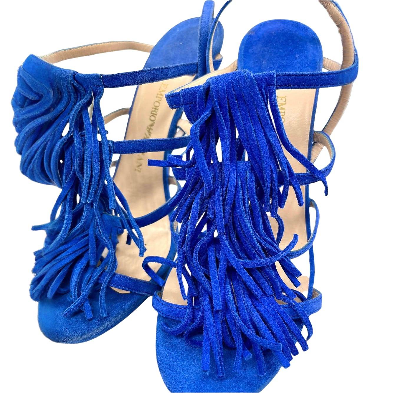 EMPORIO ARMANI BLUE TASSEL HEELS