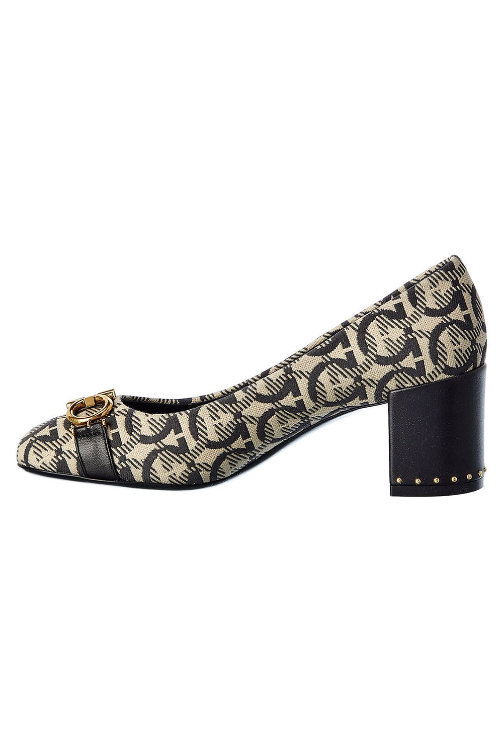 Salvatore Ferragamo Canvas Print Pumps