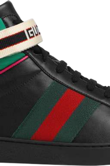 Gucci Stripe Ace High-Top Men's Sneakers