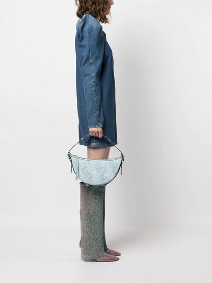 BY FAR Gib denim shoulder bag