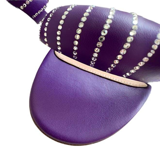 Gianvito Rossi Crystal Puffy Slide Sandals