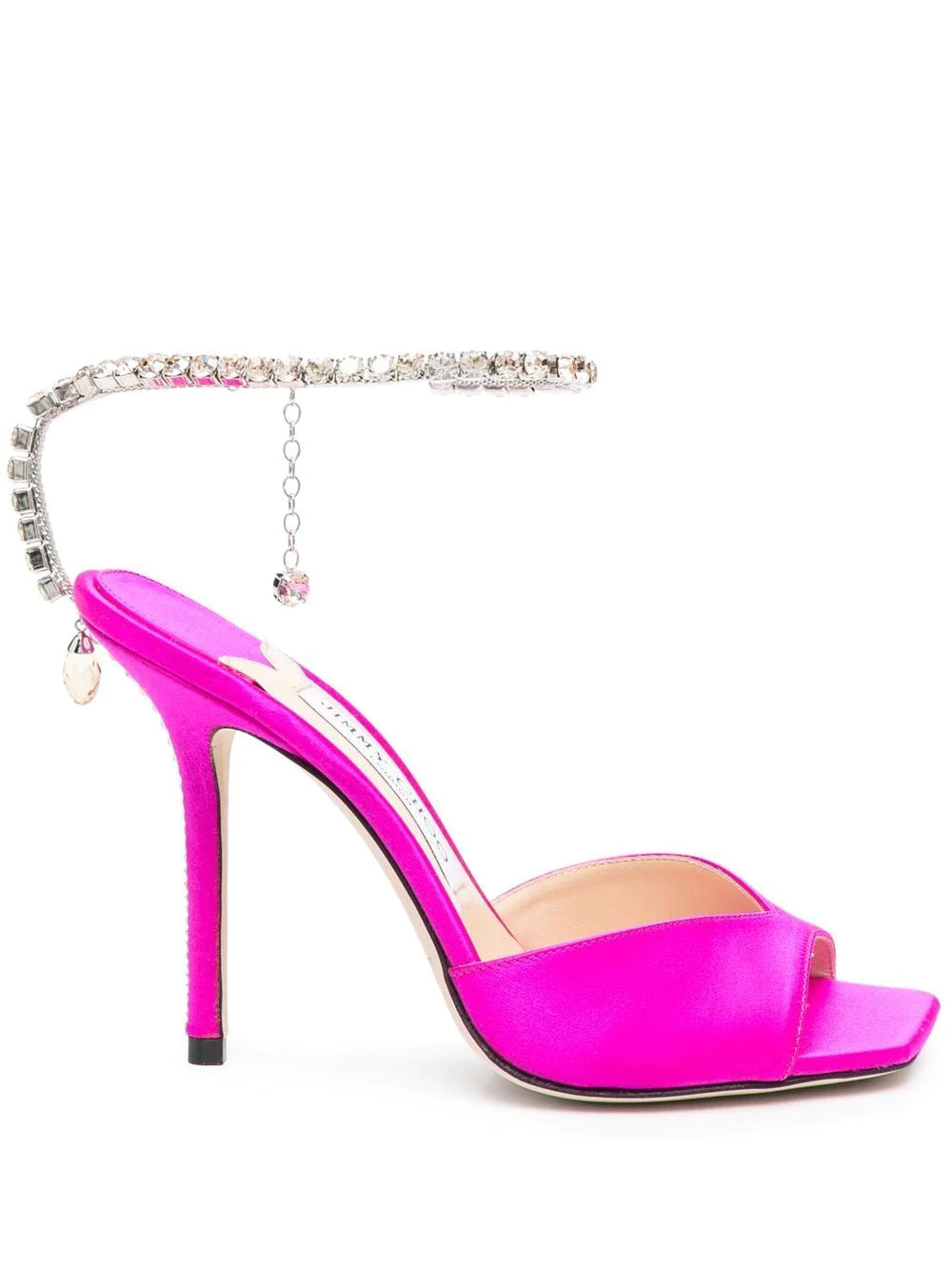 JIMMY CHOO Saeda 100MM Satin Sandal