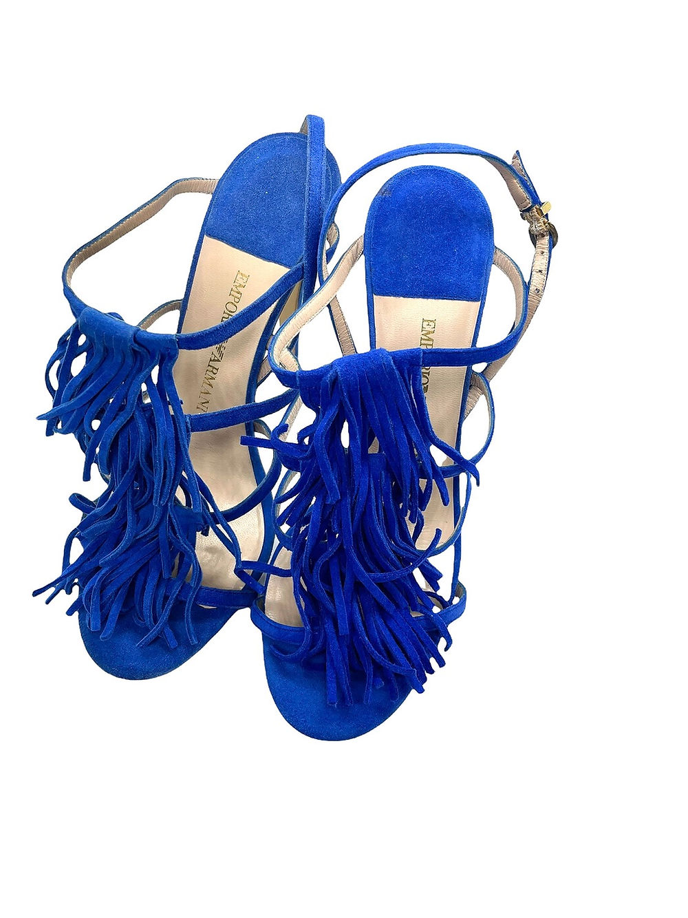 EMPORIO ARMANI BLUE TASSEL HEELS