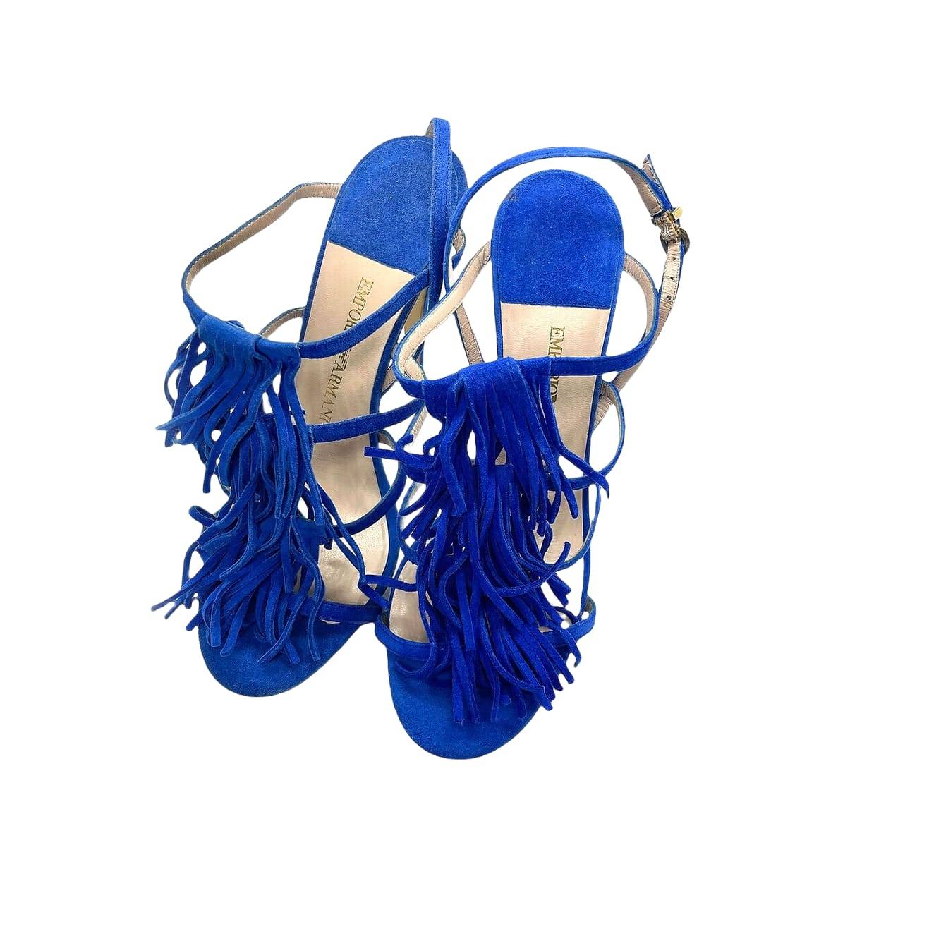 EMPORIO ARMANI BLUE TASSEL HEELS