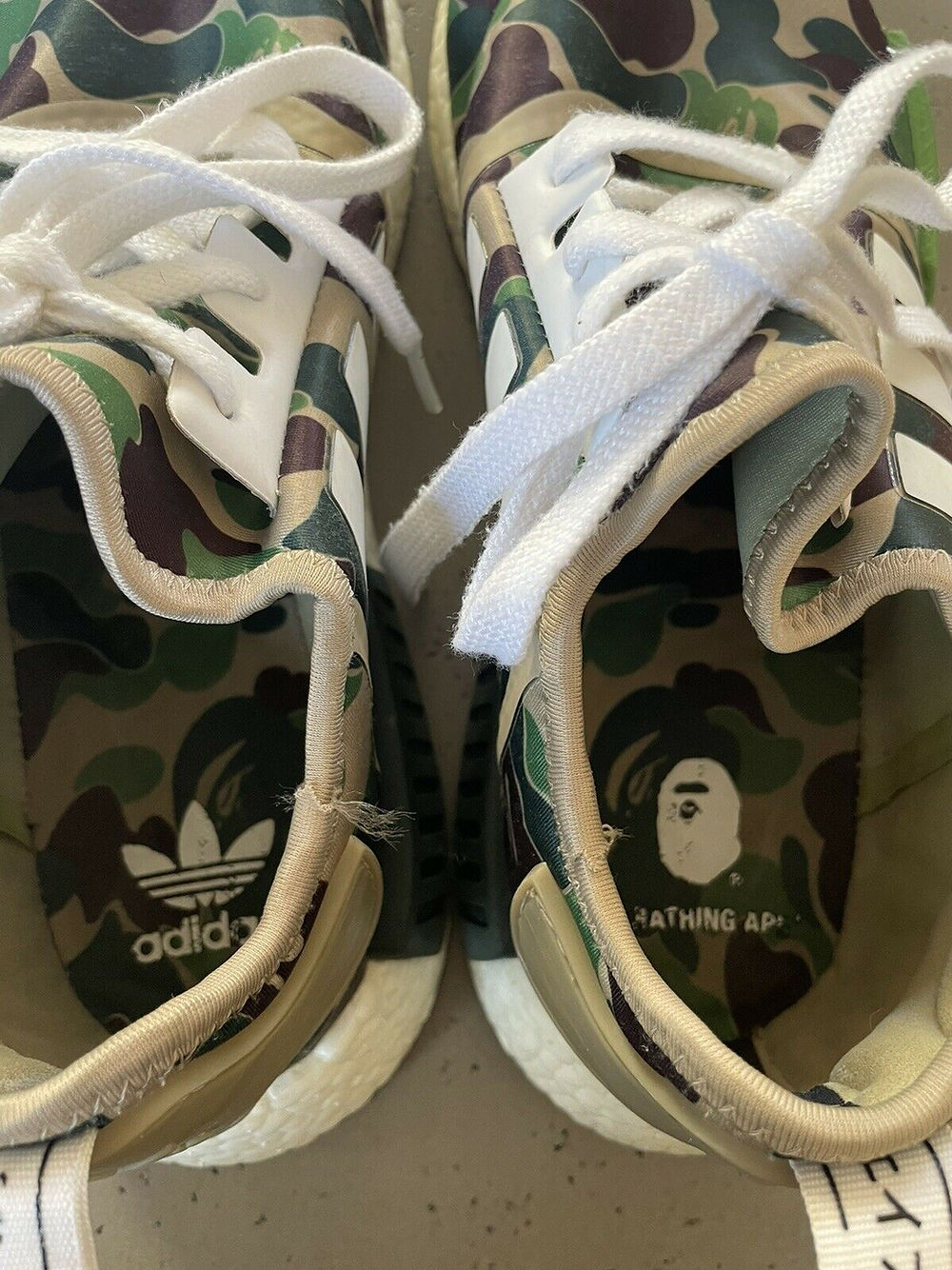 ADIDAS NMD R1 x A Bathing Ape Olive Camo Camouflage 2016 Men 10