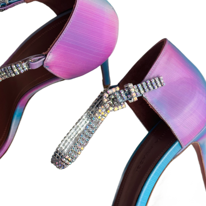 AMINA MUADDI Ursina embellished leather sandals