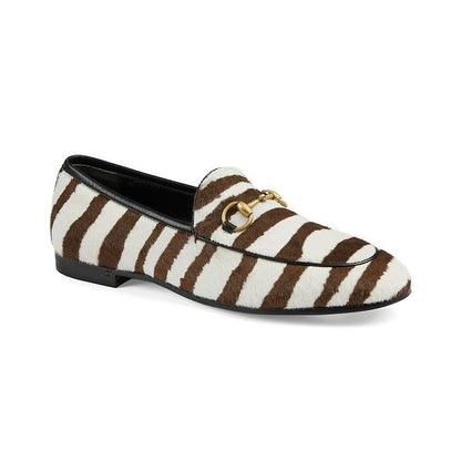 GUCCI Shoes | Gucci Jordaan Loafers Zebra-Print Calf-Hair