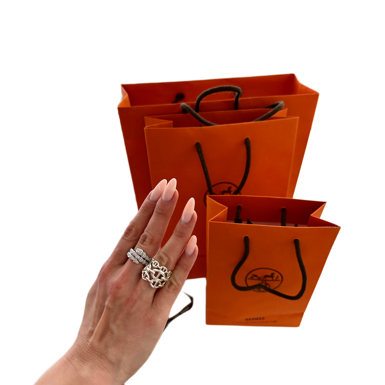 Hermès Chaîne d'Ancre silver ring