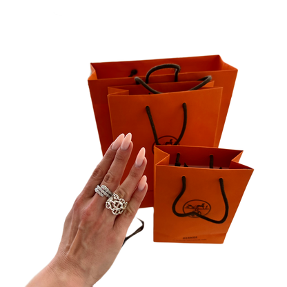 Hermès Chaîne d'Ancre silver ring