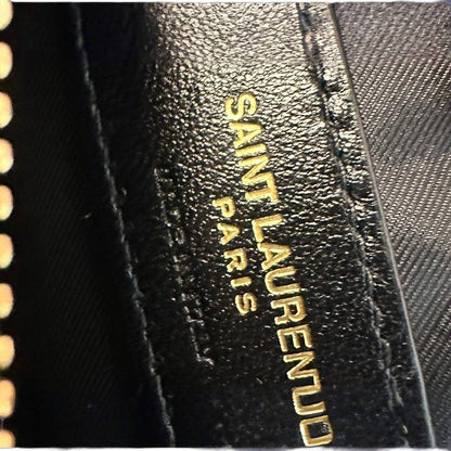 Saint Laurent Gaby Cosmetic Pouch in Quilted Leather