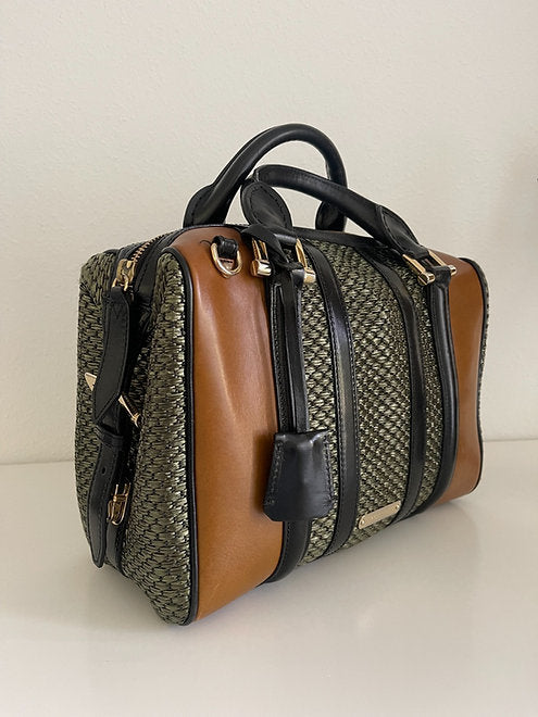 BURBERRY Tri-color Boston Bag