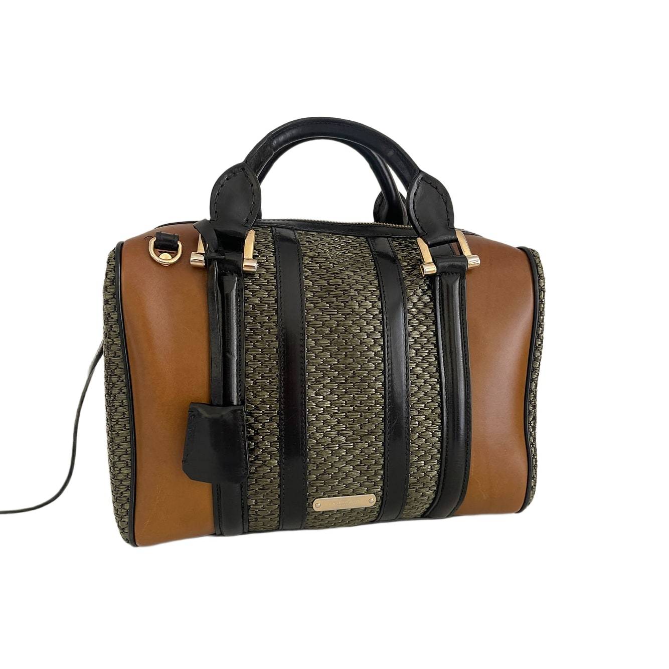 BURBERRY Tri-color Boston Bag