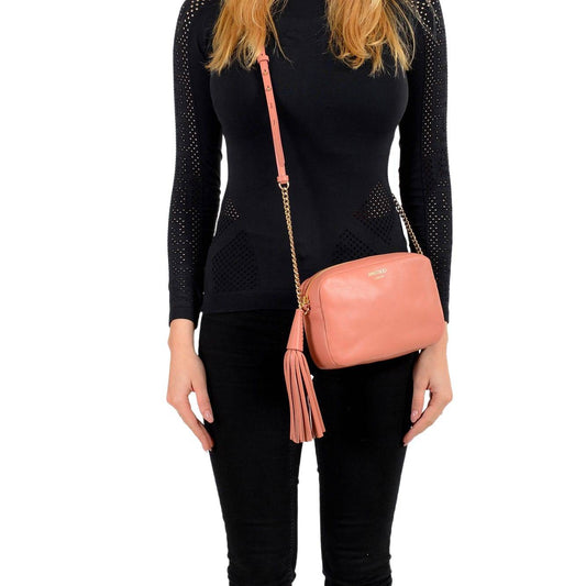Jimmy Choo Women's Powder Pink Leather "Athini" Camera Shoulder Crossbody Bag