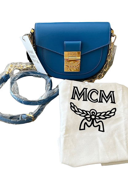 MCM Patricia Round Leather Crossbody Bag