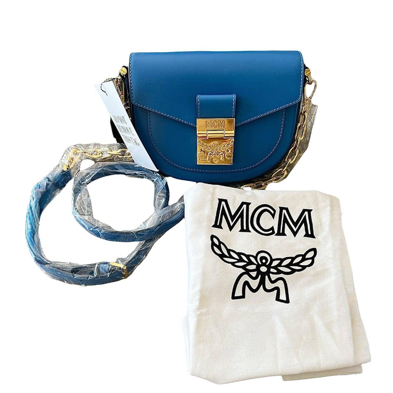 MCM Patricia Round Leather Crossbody Bag
