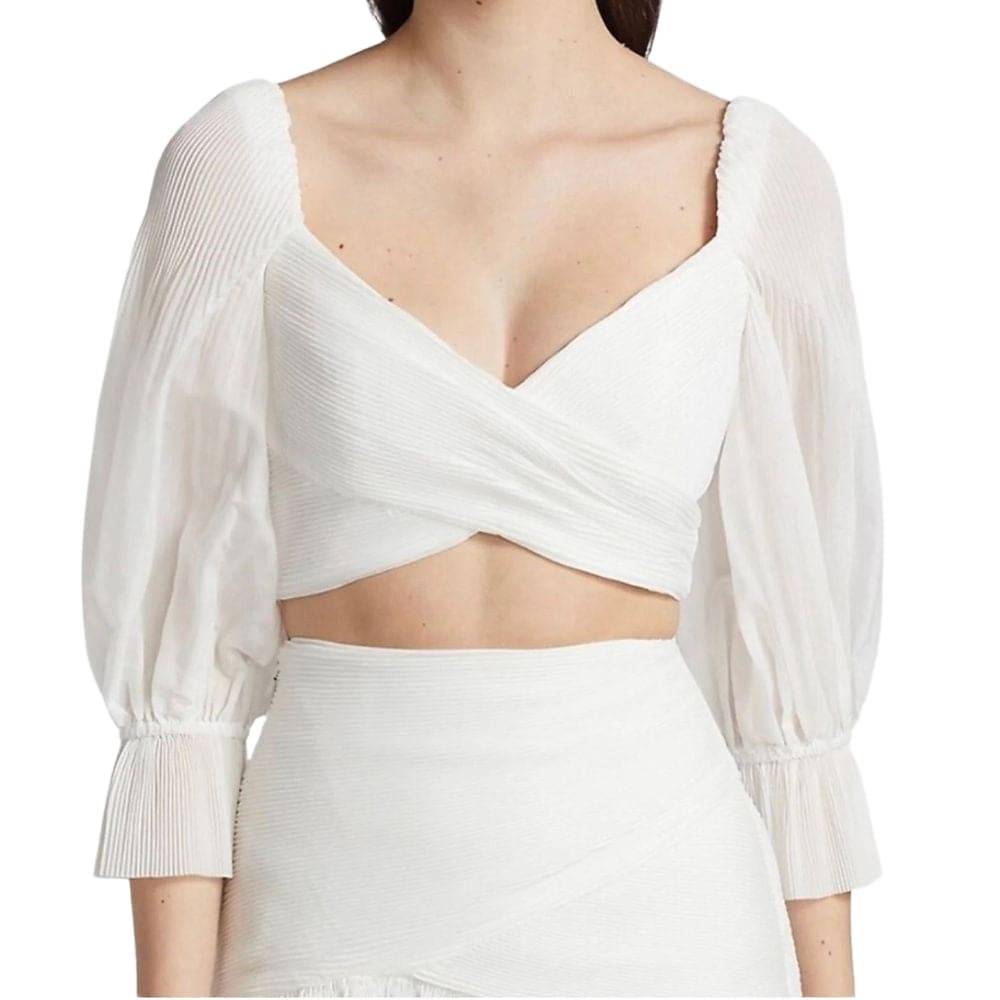 Zimmermann Wild Botanica Pleated Bodice Blouse