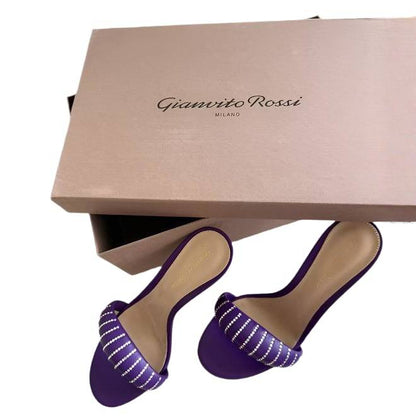 Gianvito Rossi Crystal Puffy Slide Sandals