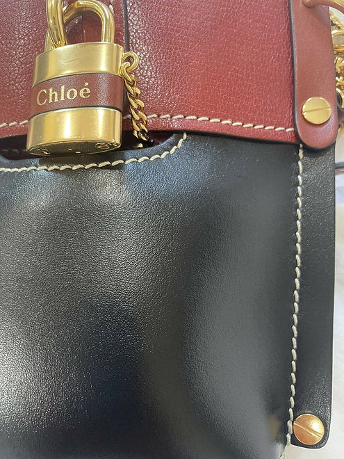 CHLOE Shiny Calfskin Goatskin Bucket Bag