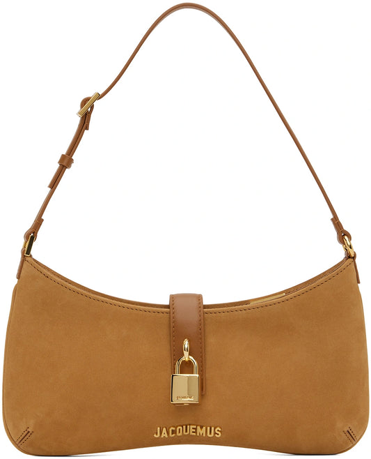 JACQUEMUS Tan Le Raphia 'Le Bisou Cadenas' Bag