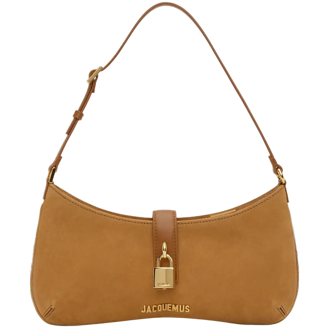 JACQUEMUS Tan Le Raphia 'Le Bisou Cadenas' Bag