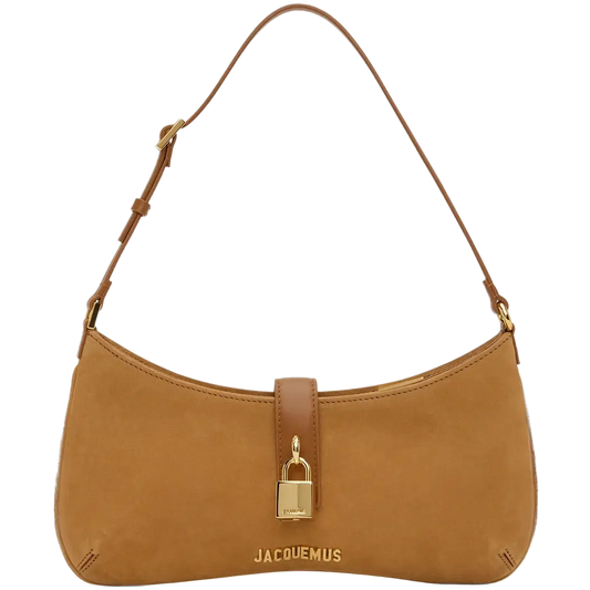 JACQUEMUS Tan Le Raphia 'Le Bisou Cadenas' Bag