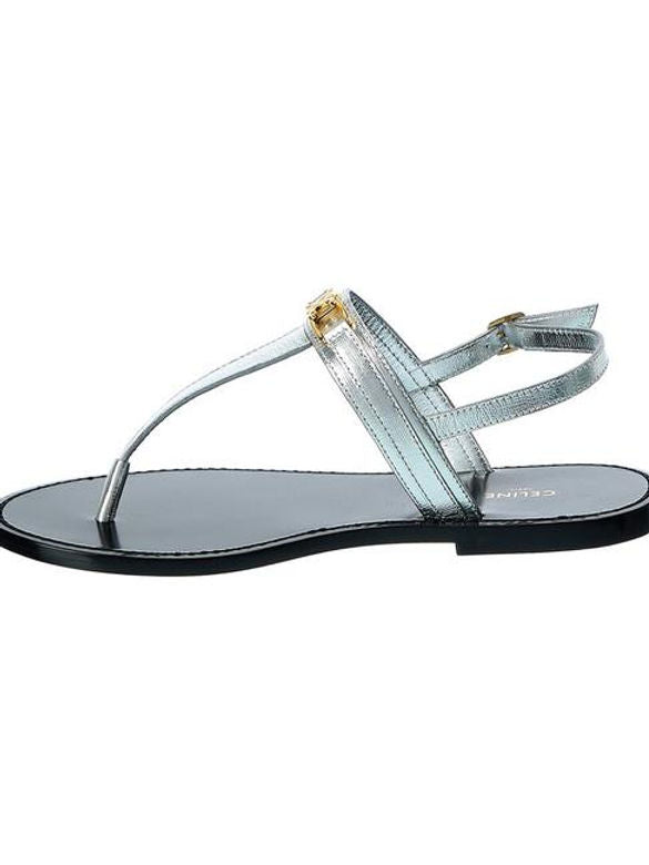 CELINE Triomphe Leather Sandal.