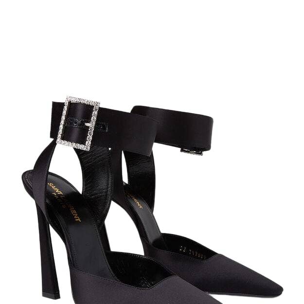 SAINT LAURENT Fanny Slingback Heels In Black