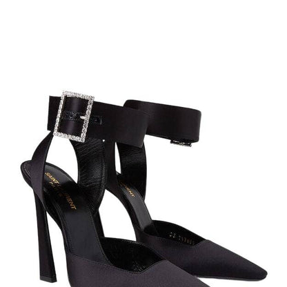 SAINT LAURENT Fanny Slingback Heels In Black