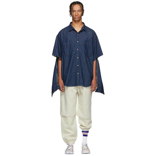 VETEMENTS Navy Levi's Edition Oversized Denim Shirt. Size A. Retail Price 1865$