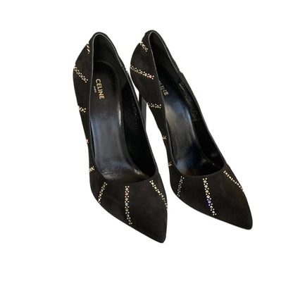 Celine Sharp Suede Pumps