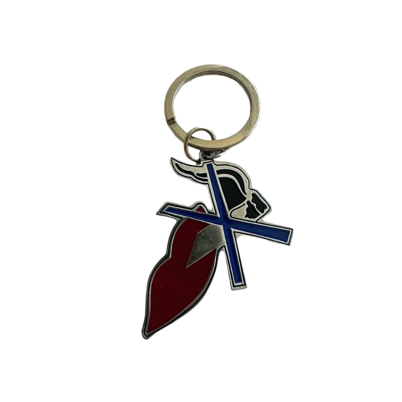 Saint Laurent Silver Lips-Shaped Keychain