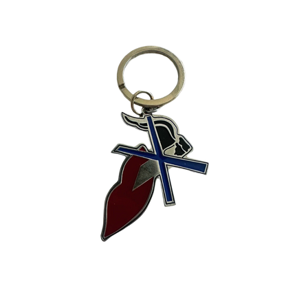 Saint Laurent Silver Lips-Shaped Keychain