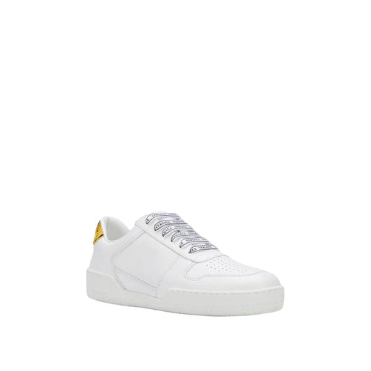 Versace Baroque-Print Leather Unisex Sneakers