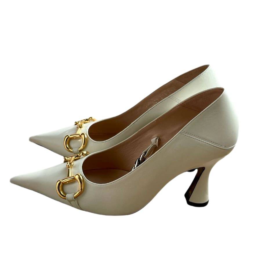 GUCCI Horsebit chain-strap pumps