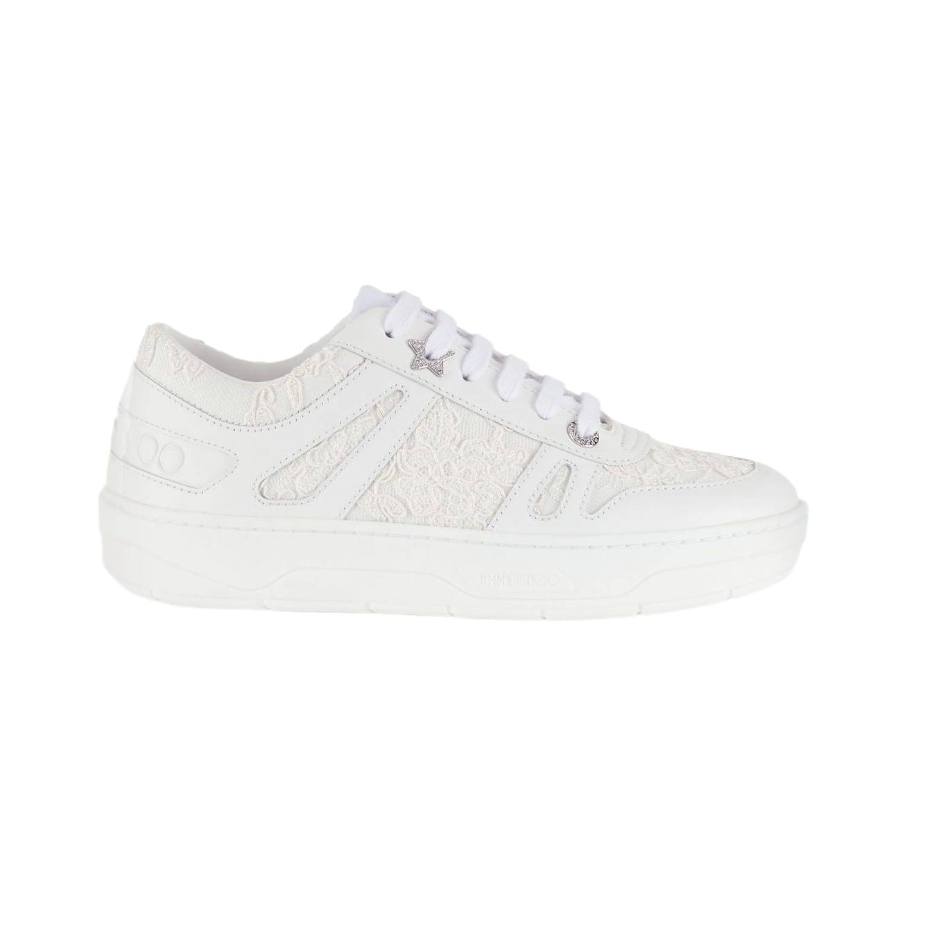 Jimmy Choo Hawaii Lace Low-Top Sneakers