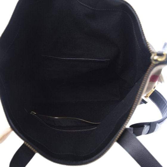 Burberry Grainy Calfskin Mega Check Armley Folding Messenger Black