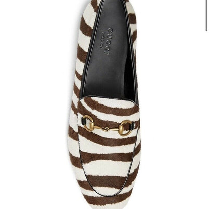 GUCCI Shoes | Gucci Jordaan Loafers Zebra-Print Calf-Hair