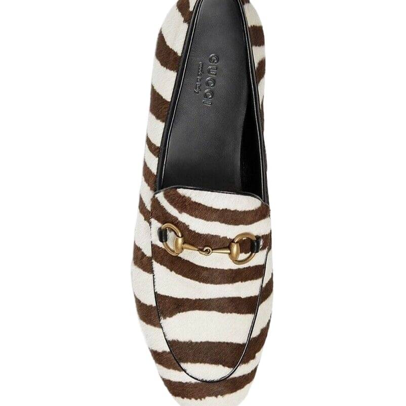 GUCCI Shoes | Gucci Jordaan Loafers Zebra-Print Calf-Hair