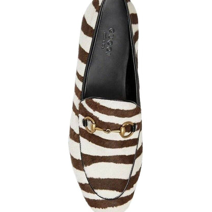 GUCCI Shoes | Gucci Jordaan Loafers Zebra-Print Calf-Hair