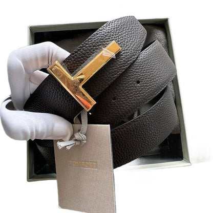 TOM FORD Logo Plaque Buckle Belt