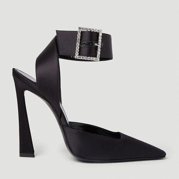 SAINT LAURENT Fanny Slingback Heels In Black