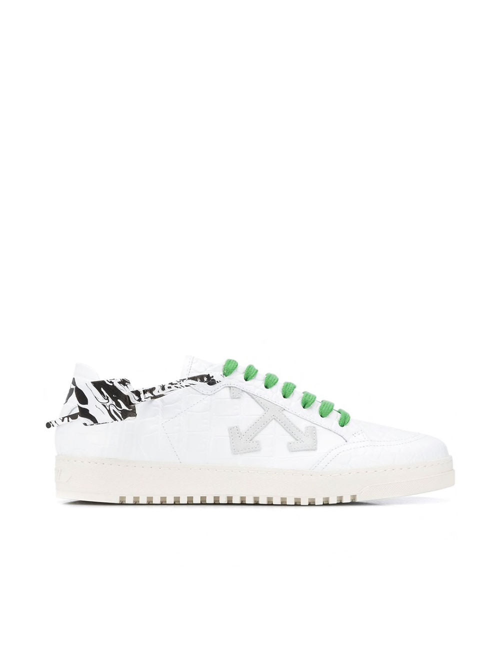 Off-White Croc-Embossed Leather Sneakers