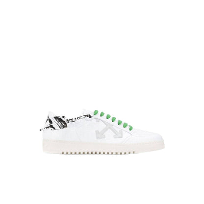OFF-WHITE Croc-embossed Leather Low-top 2.0 Sneakers In White.